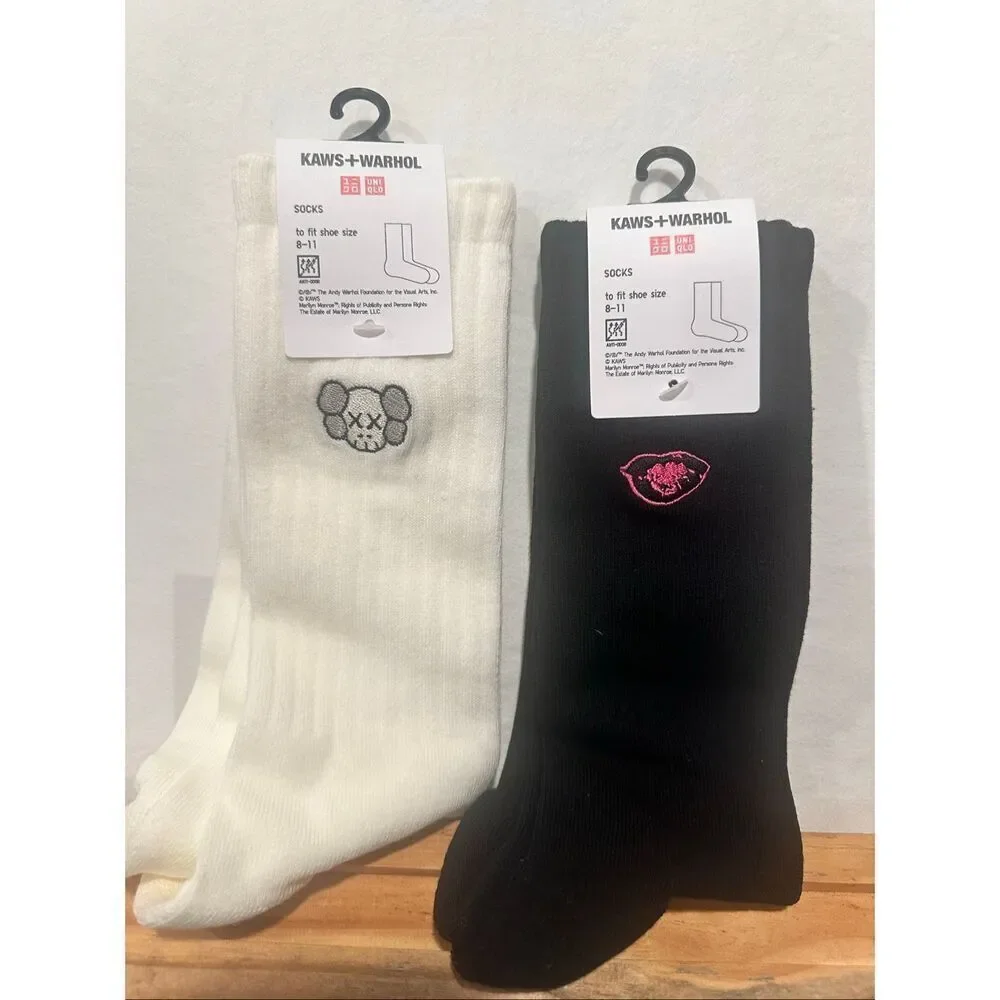 Mismatched Uniqlo x Artist Socks – KAWS Elmo & Andy Warhol Lips